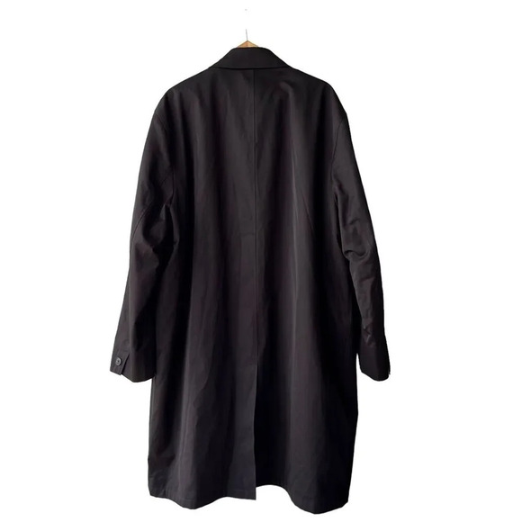RALPH LAUREN Men’s Overcoat Black Designer Gothic Double Lining Size 50L Long - Picture 2 of 3